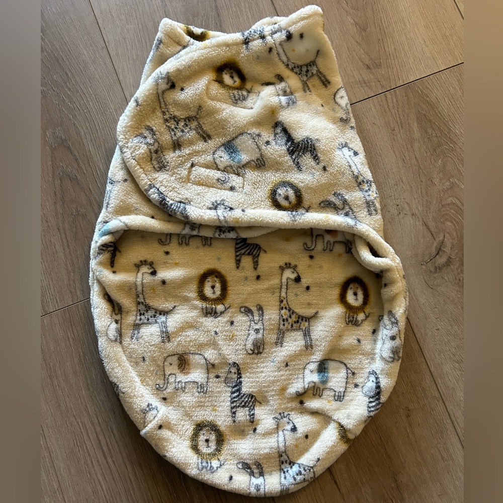 Runt Animal Print Baby Sleep Slack Swaddle Blanket with Velcro